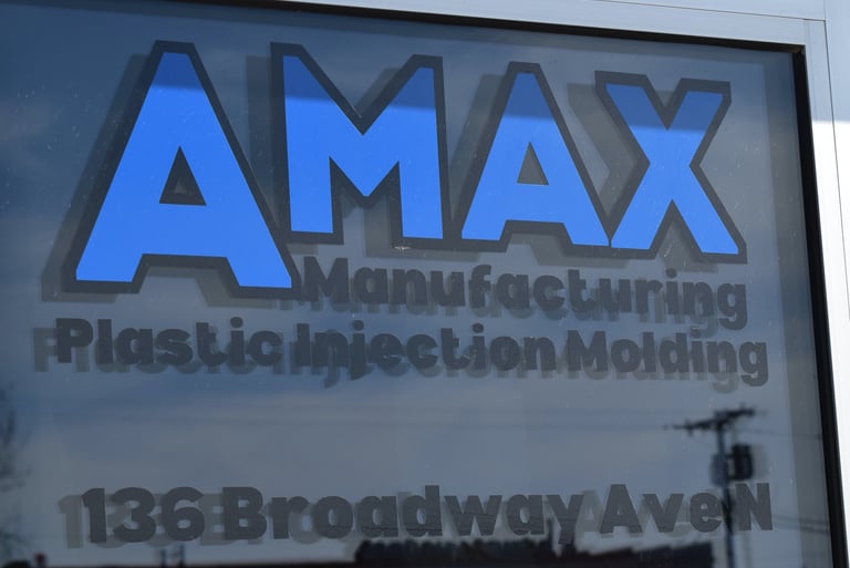 Amax front door. Amax Manufacturing Plastic Injection Molding 136 Broadway Ave N