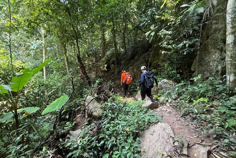 jungle trek from Hang En to Son Doong caves