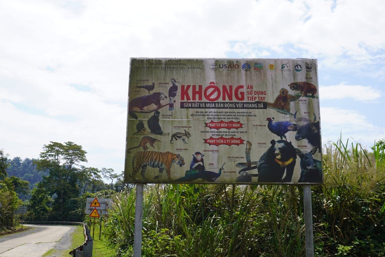 sign in the ke bang national park