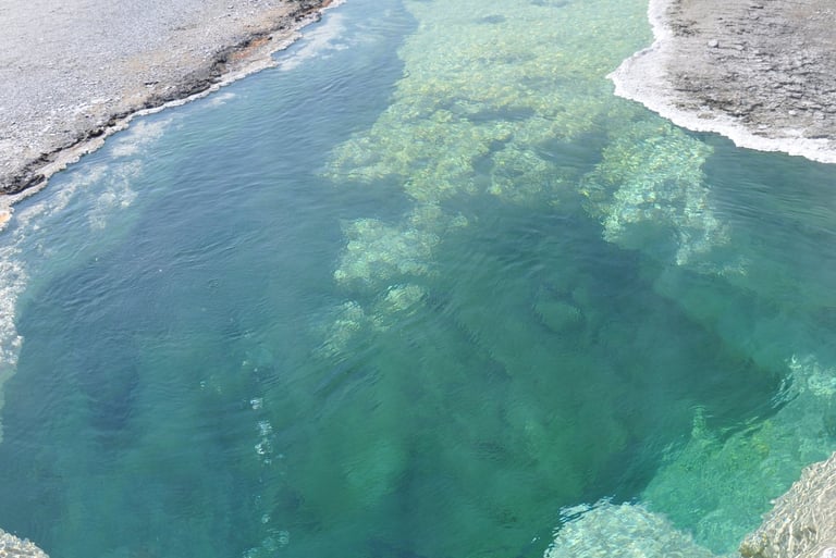geothermal pool at yellowstone national park