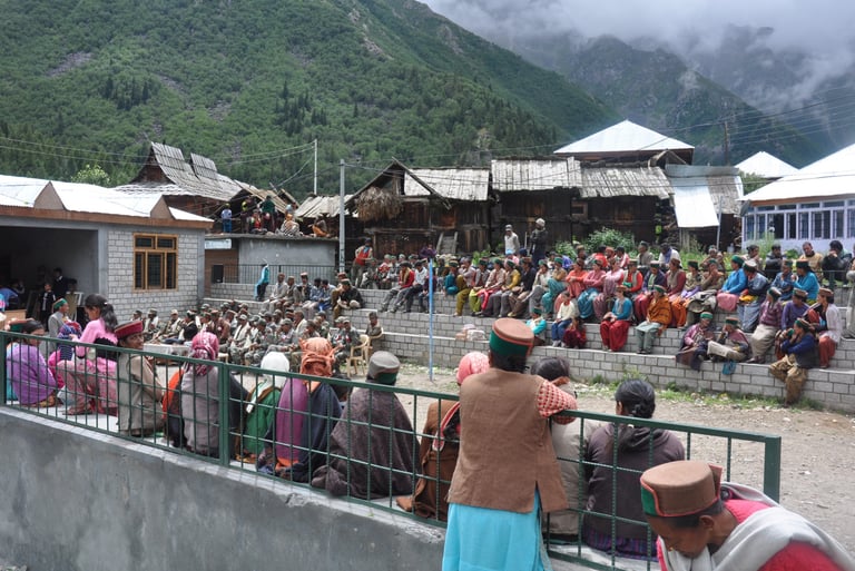 Rakcham gathering, sangla valley, himachal pradesh, India