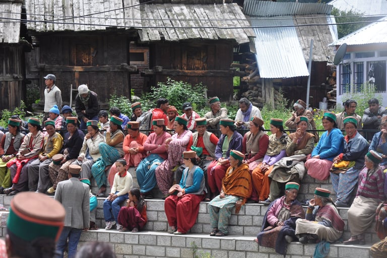 Rakcham gathering, sangla valley, himachal pradesh, India