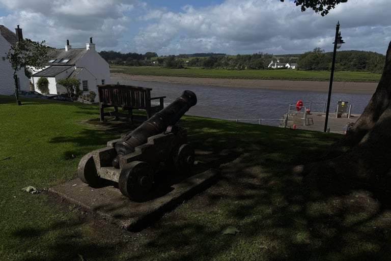 a canon in the little village of Kirkcudbrigh, Scotland