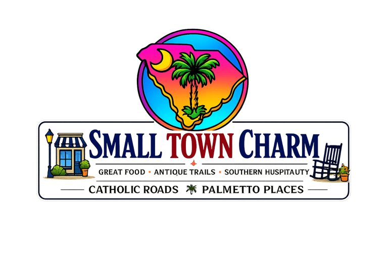 Small Town Charm logo for Catholic Roads and Palmetto Places together