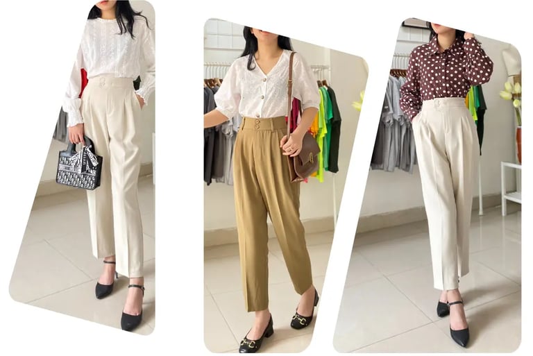 quan tay nu secondhand mau be trang