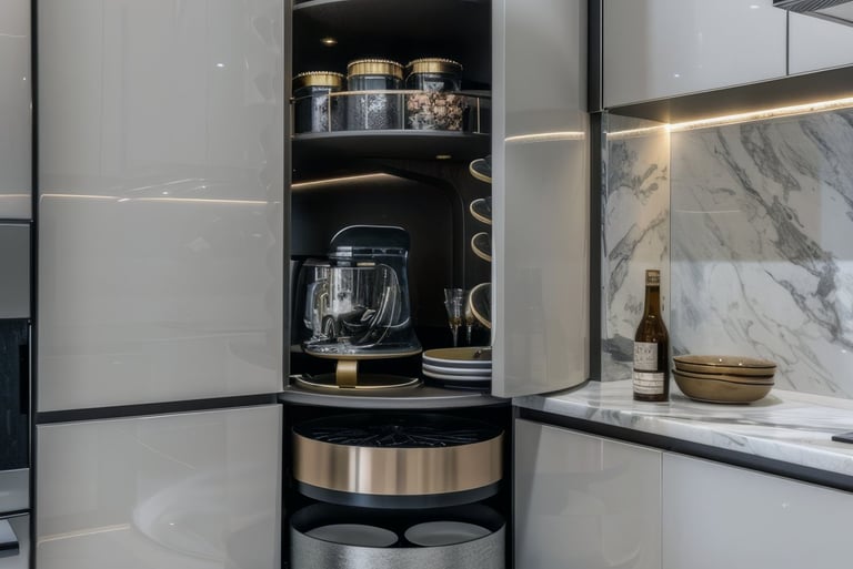 Tall kitchen pantry pull-out unit for modern modular kitchens