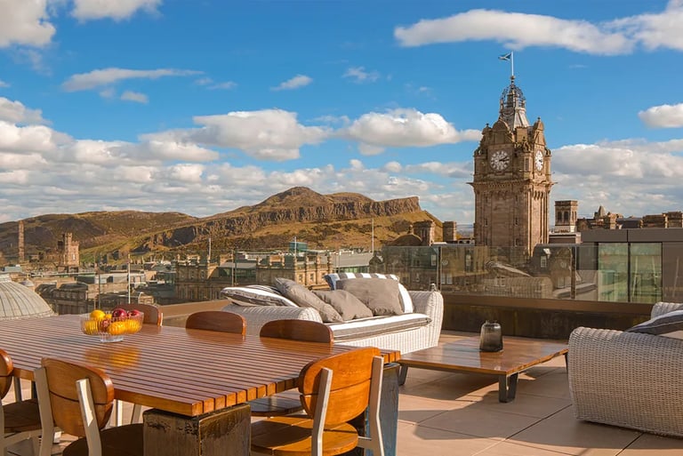 cheval the edinburgh grand, view from the roof top