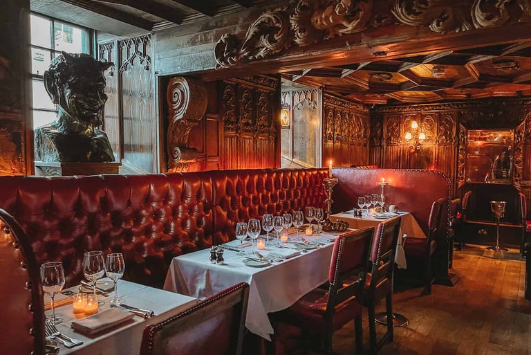the witchery hotel, dining room