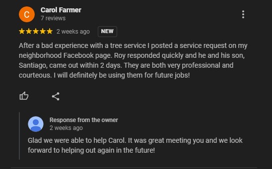 Roy Brothers of Texas Google Review