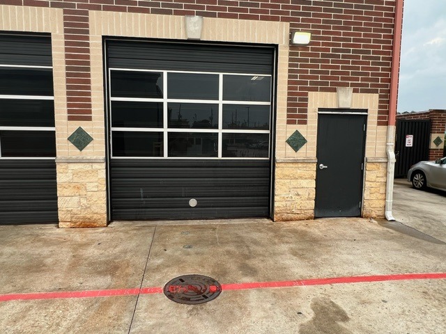 Battery Acid Rust Stains at Automotive Repair Shop