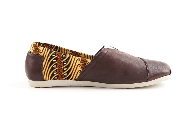 Leather Slip On Shoes x Batik Parang from Central Java