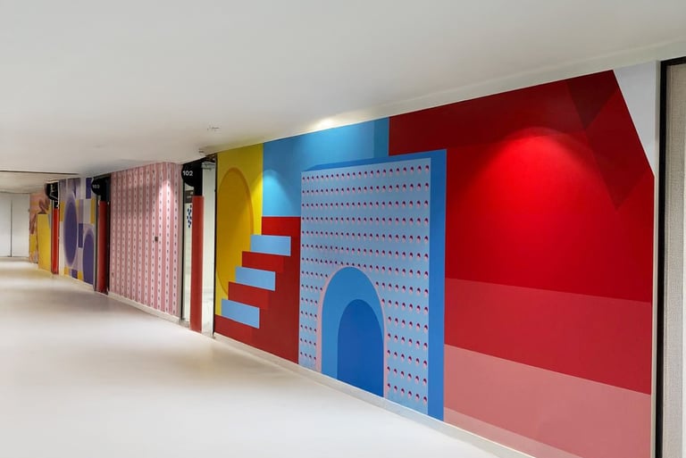 Vienos dalies interjero sienų grafika DECOSONA – unikalūs sienų raštai ir iliustracijos