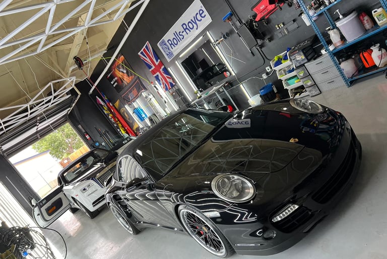 porche rolls royce ppf install j9's luxury auto detailing paint protection film 