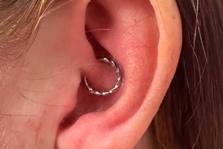 Stylish daith piercing jewellery fitted by Jooles in Montrose