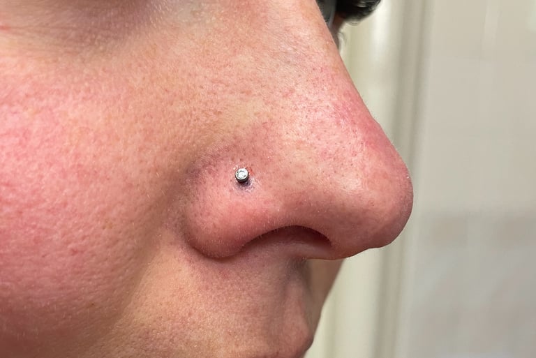 Hypoallergenic titanium nose piercing jewellery Montrose & Stonehaven