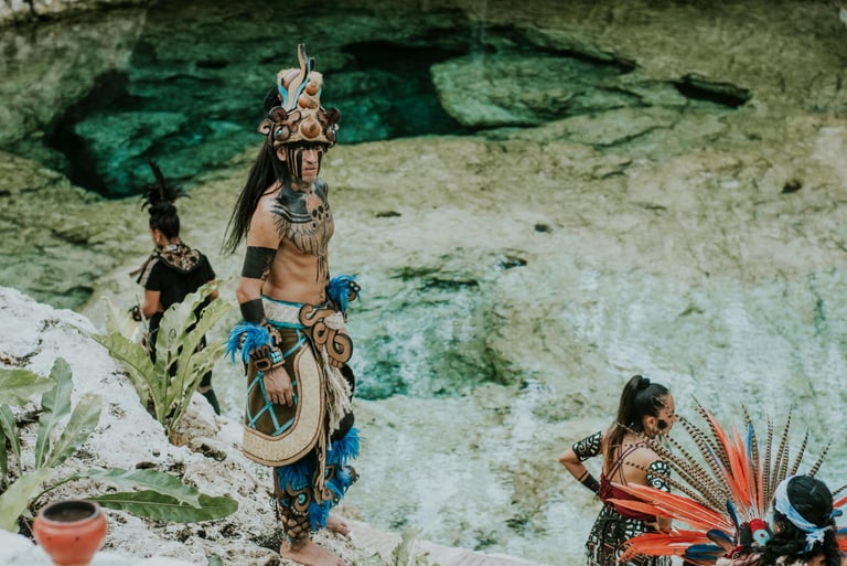 a woman in a native american indian headdress