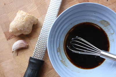 ingredients for soba salad sauce