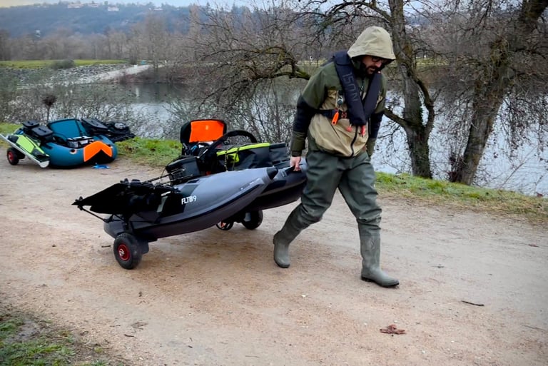 Photo float tube sur roues