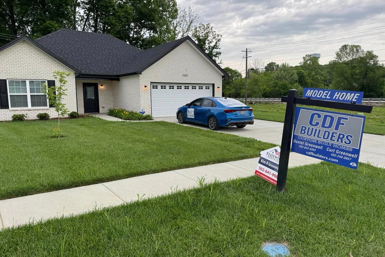 a home with a sign that says, we are selling a home