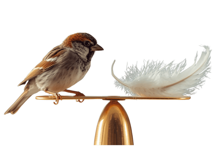 A sparrow on a scale, deciding next SEO Steps