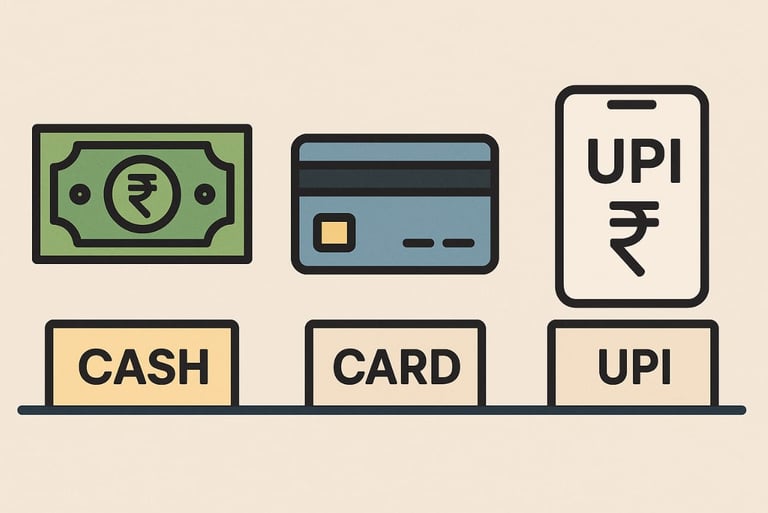 a credit card with a credit card and cash