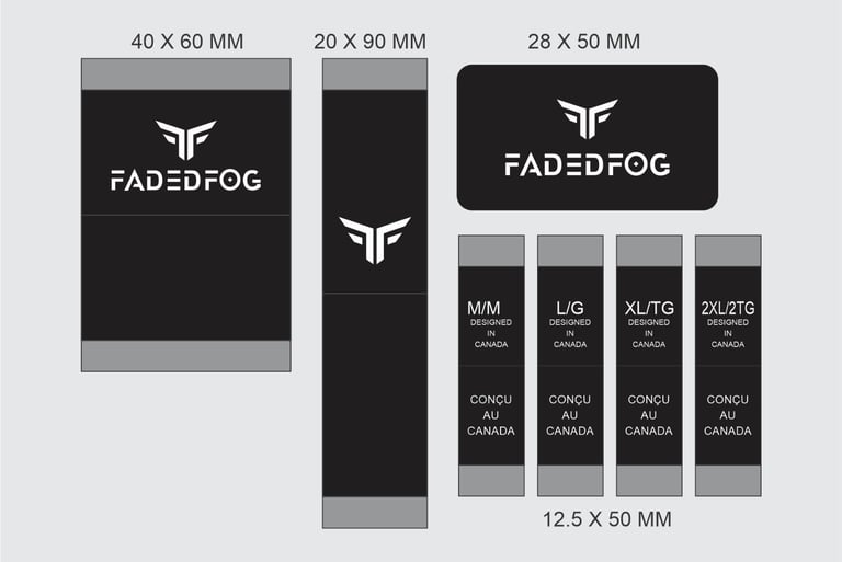 Custom woven clothing labels with brand logo for apparel production