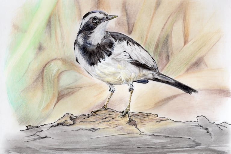 Pied Wagtail Drawing