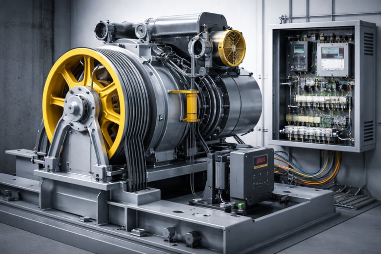 Advanced elevator drive system with gearless motor technology