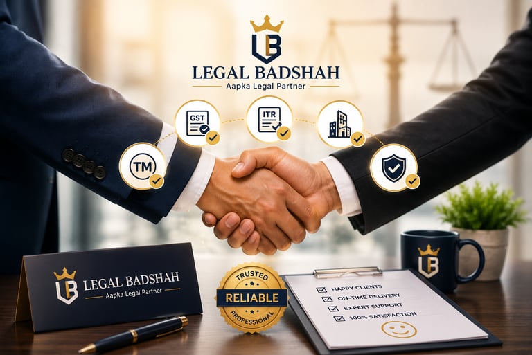 Legal Badshah GST Registration FSSAI Licence and ITR Services