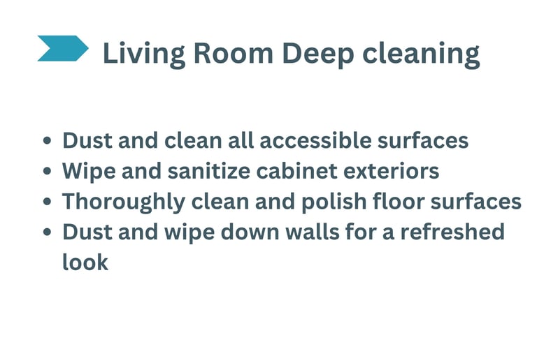 living room deep cleaning