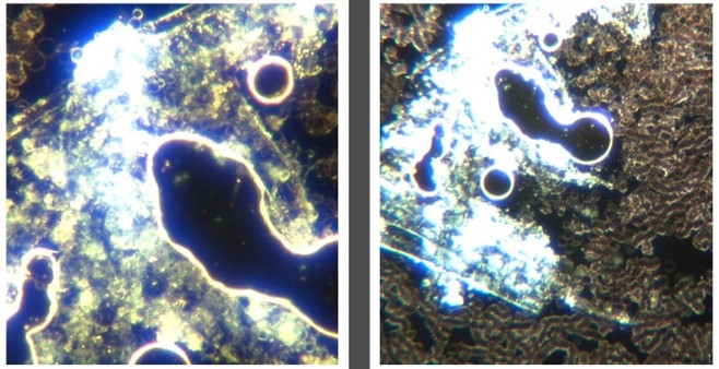 Image: extensive hydrogel/ advanced nanotechnology construction site with multiple spheres as self-a