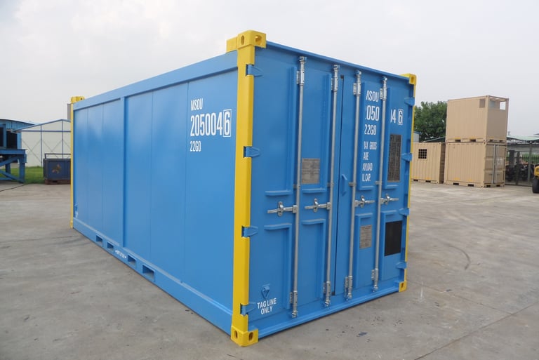 20'DNV offshore container shipping container – angled exterior view