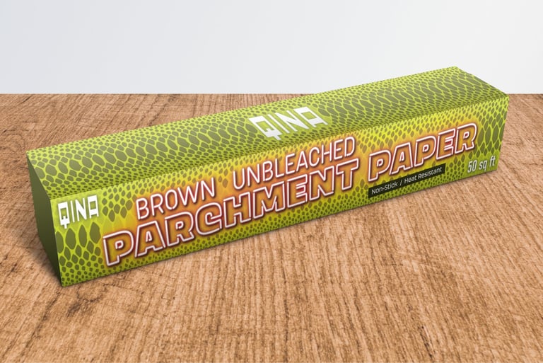 Brown parchment paper packaging