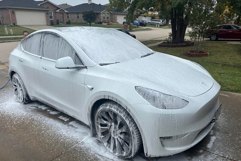 Tesla car wash Denton Tx