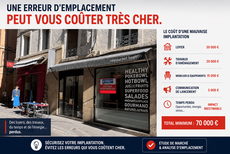 Étude d'implantation commerciale : les coûts d'un mauvais choix d'emplacement.