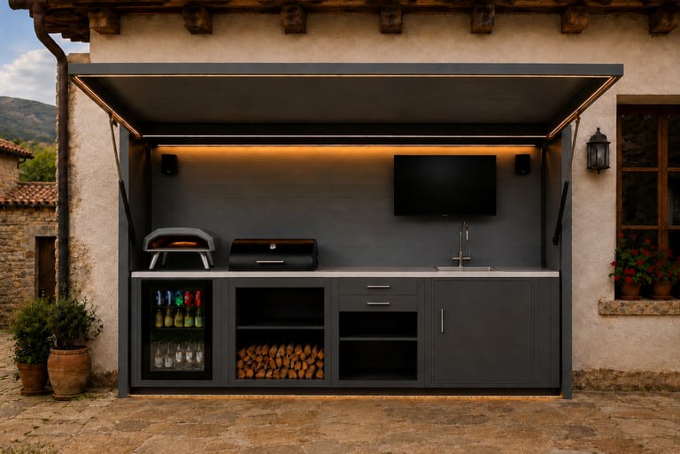 Barbacoa modular cocina exterior
