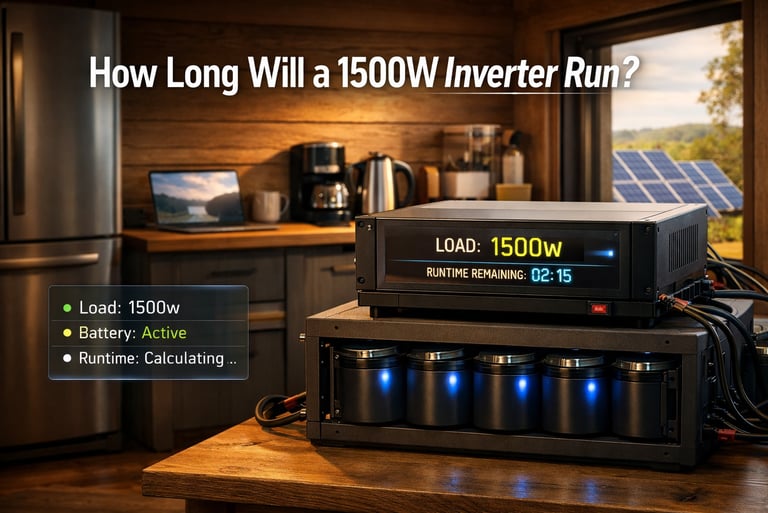 Battery Runtime for 1500W Inverter