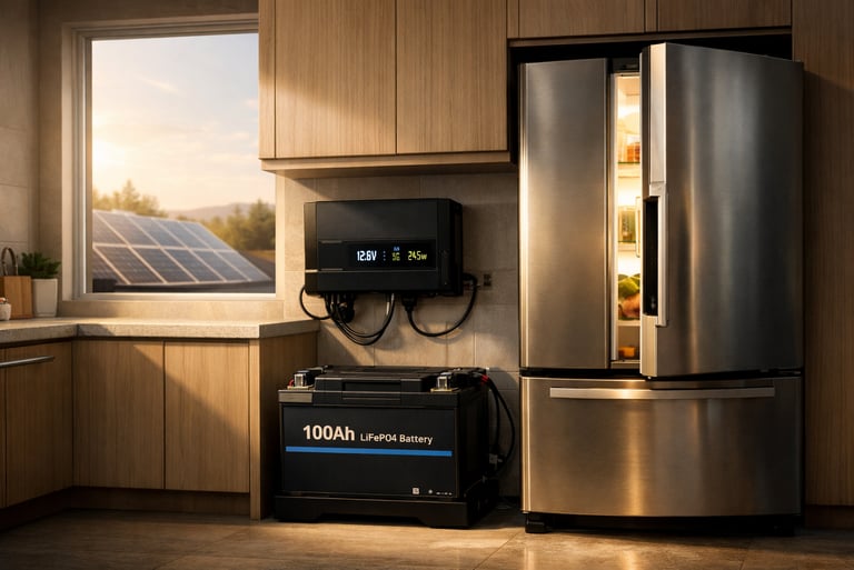 Off-grid kitchen with solar power system hero image