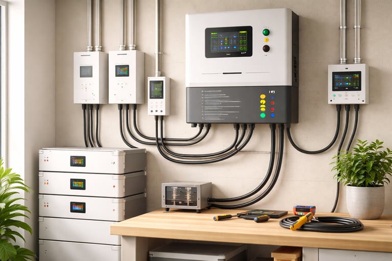 Off-grid solar power system setup