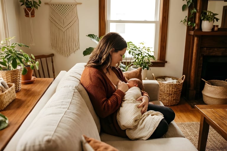 Soulager les douleurs d'allaitement et de dos après l'accouchement.