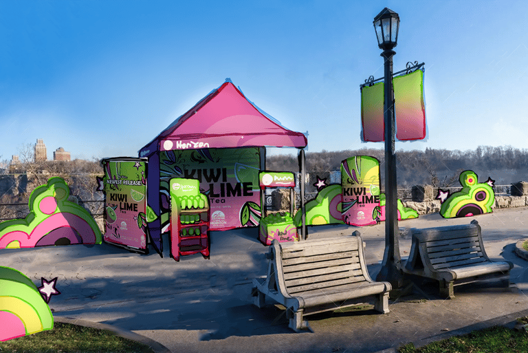 Horizon Beverages kiwi lime marketing event mockup