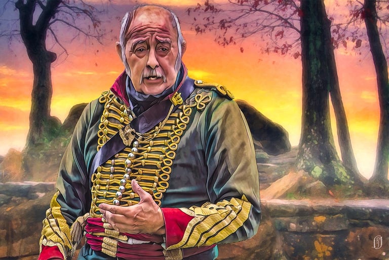 Digital painting of an old Napoleonic soldier