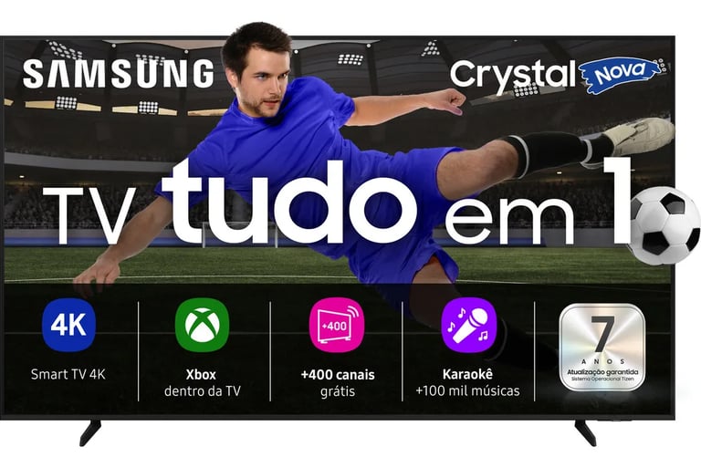 Samsung Crystal UHD 4K (Série DU7700 / DU8000) — O Custo-Benefício Mais Equilibrado
