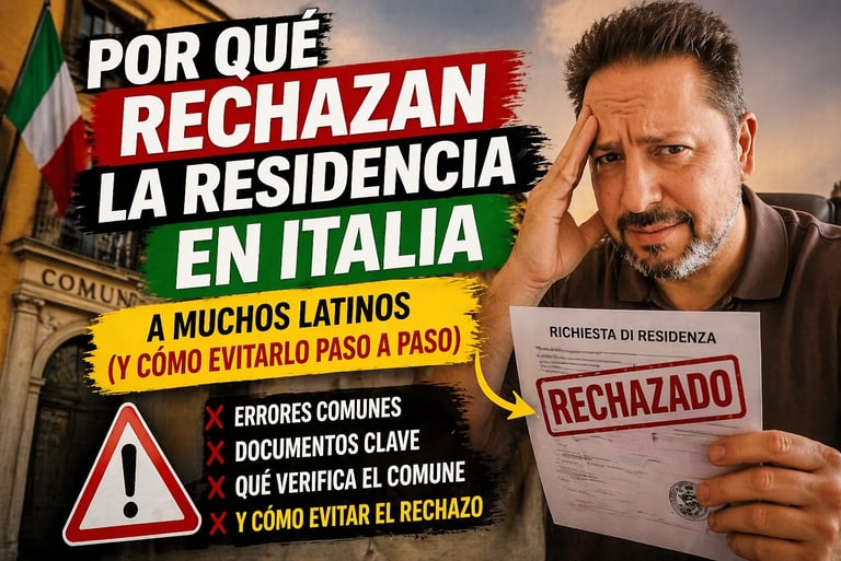 Error que bloquea tu residencia en Italia