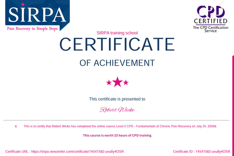 SIRPA Level 2 Certificate