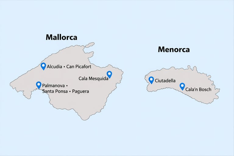 Zafiro Hotels Map