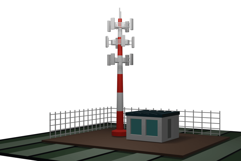 3d Blender Telecom Monopole Tower