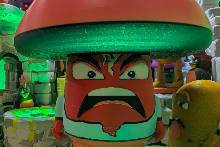 A Shrooman that has dressed up as a glam rock star, reason unknown.