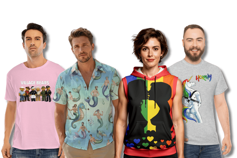 Gay and Lesbian clothing on models