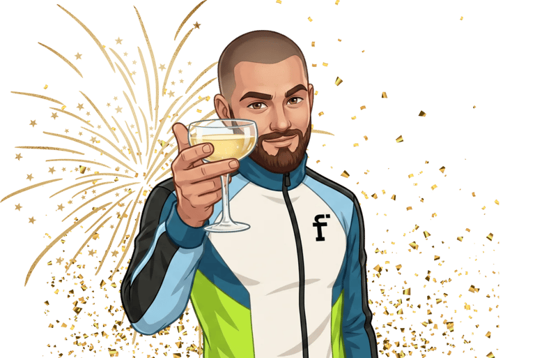 Homme avec une coupe de champagne